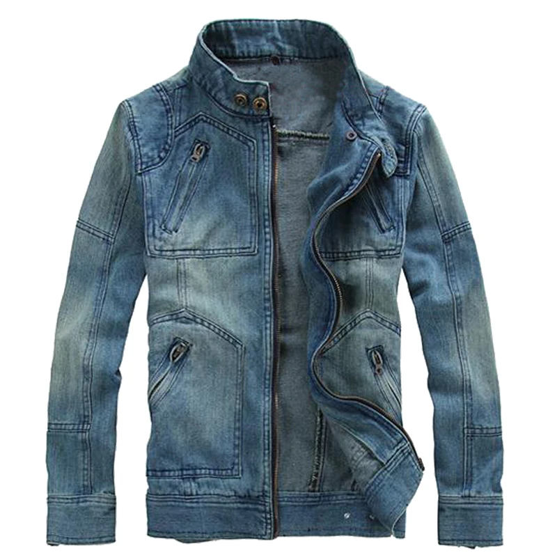 

2019 autumn and winter spot foreign trade denim jacket hooded denim clothing men's tide denim jacket