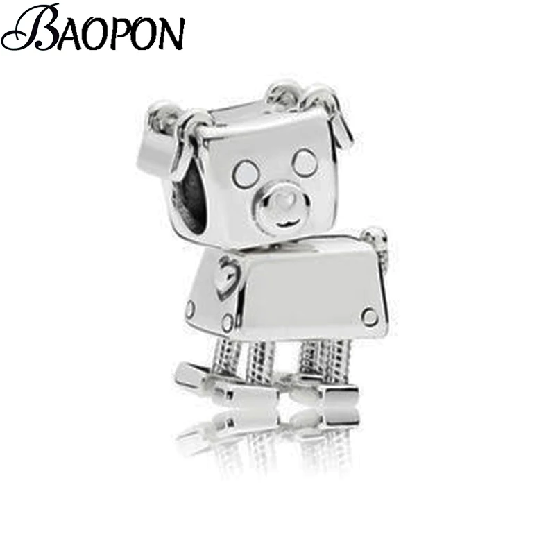 

BAOPON 2Pcs/lot Authentic Silver Color Wavelet Ratio Crystal Charm Beads Pendant Fit Pandora Original Bracelet DIY Accessories