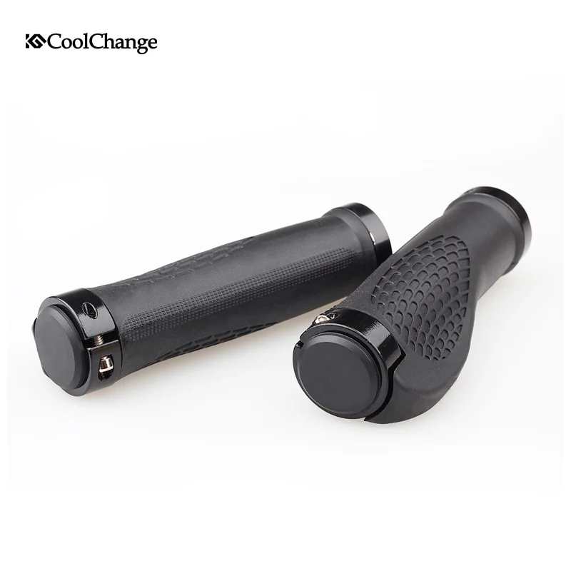 

Coolchange Anti-slip Soft Rubber Aluminum Alloy Integrated Lockable Handlebar Mountain Bike Accessories Cycling Bicycle Grips