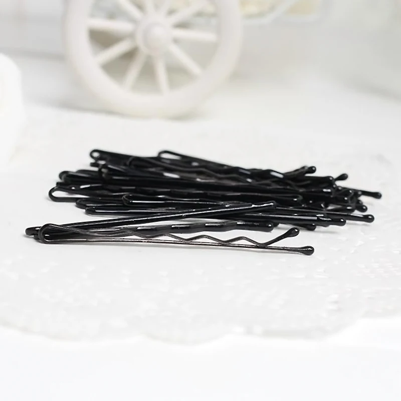 56pcs/set BLACK Invisible Hair Clips Flat Top Bobby Pins Grips Salon Barrette Hair Accessories for Kid Women Hair Clip EC006