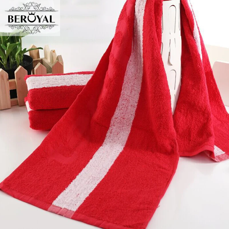 Luxury 100 Cotton Personalized Custom Embroidery Striped Sport Towel