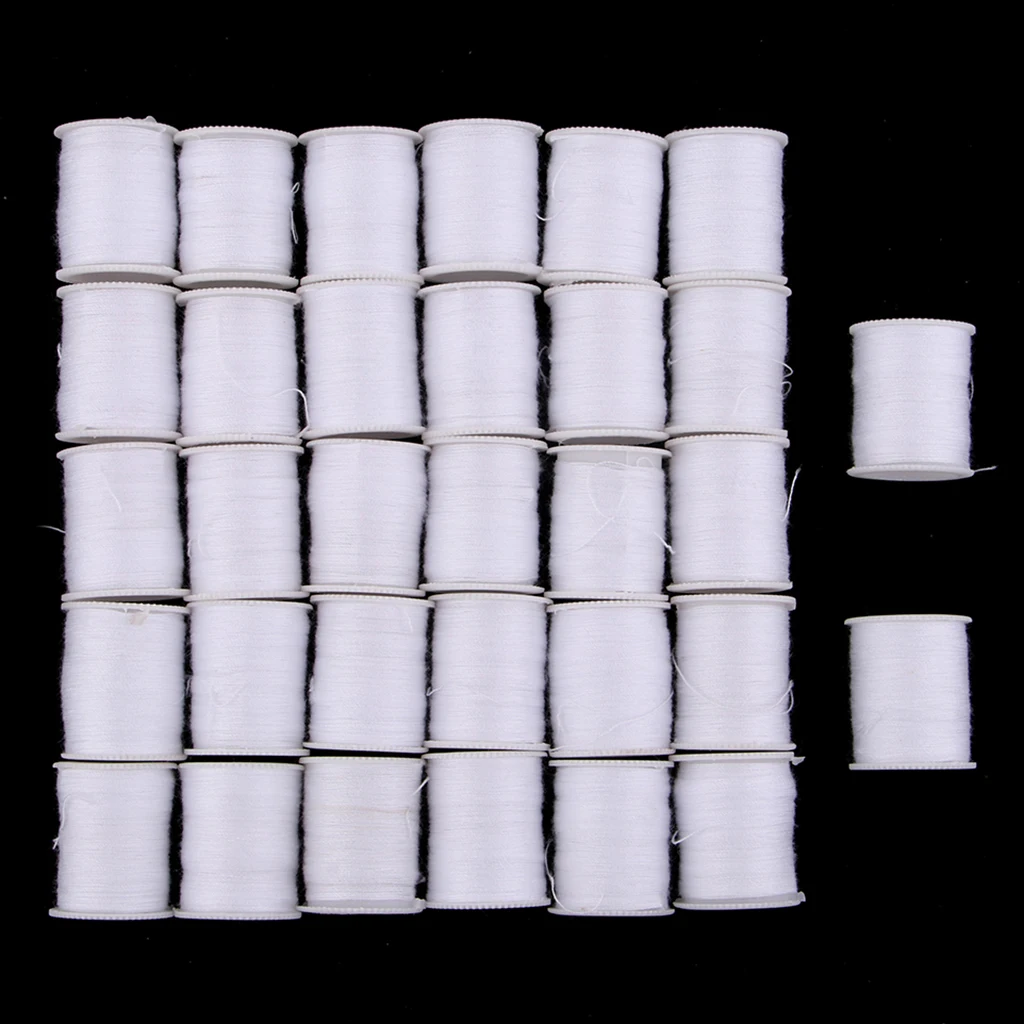 60 Pieces Polyester Sewing Machine Thread Set Sewing Machine Spool Bobbin Set Kit
