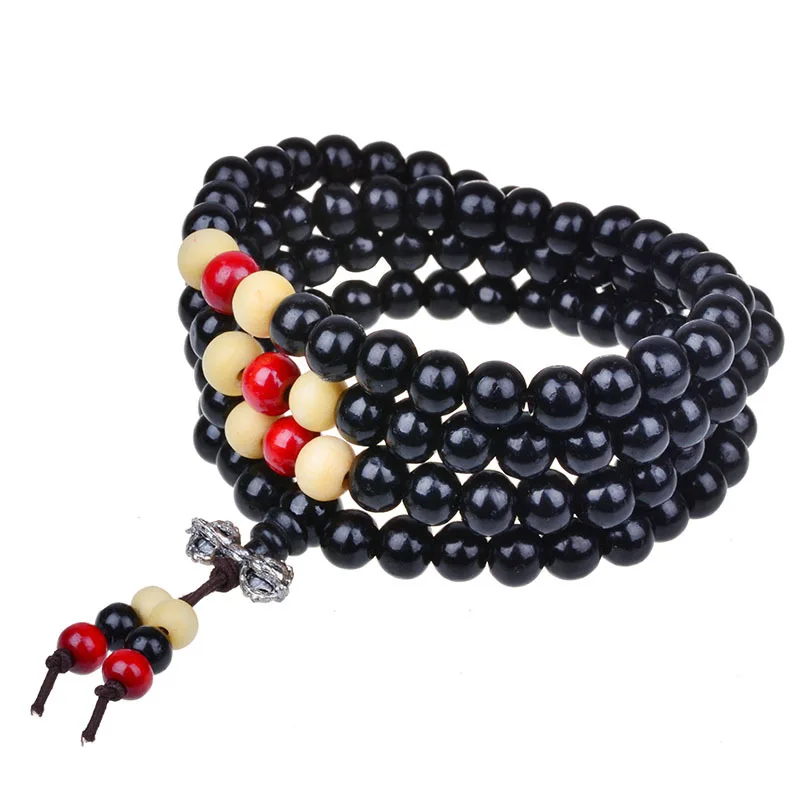 

108 8mm men's beads bracelet Buddhist supplies beads beads beaded ebony unisex men's bracelets and ladies bracelets