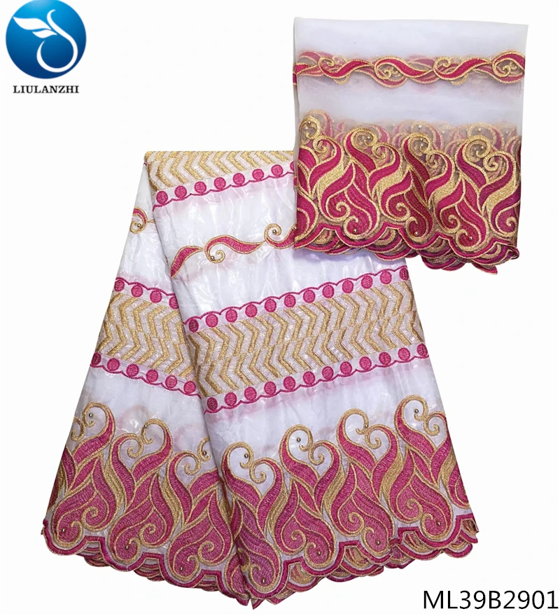 

LIULANZHI cotton bazin fabrics 2019 high quality african fabrics Bazin riche fabric tissu cotton embroidered 7yards ML39B29