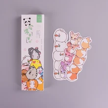 30 шт./кор. и милые носки с рисунками зверей из мультфильмов, парк бумажная Закладка для книги канцелярские принадлежности закладки книжные держатели открытка