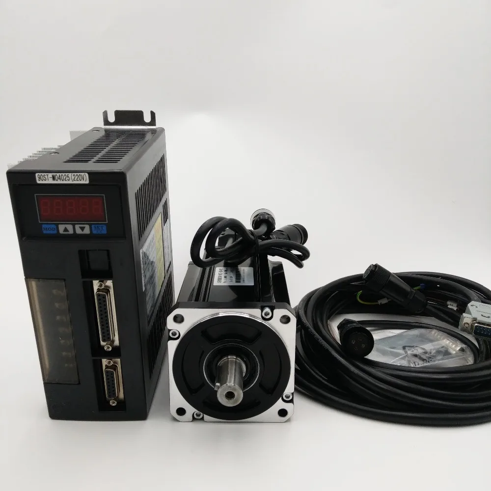 Серводвигатель NEMA36 90 мм 1 кВт комплект с ЧПУ 4 нм 220 В 2500 об/мин 90ST M04025 для тканевого