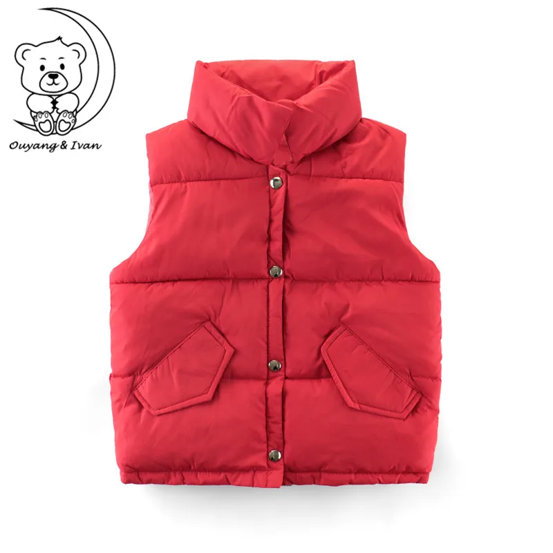 New autumn children's vest jacket boy black vest collar collar cotton