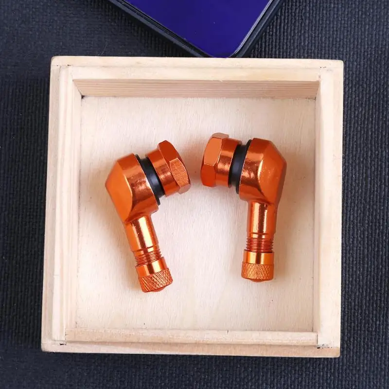

New 2pcs 90 Degree CNC Aluminum Motorcycle 11.3mm Rim Tire Tyre Valve Stems Auto Motorcycle Airtight Stem Air Caps Car Styling