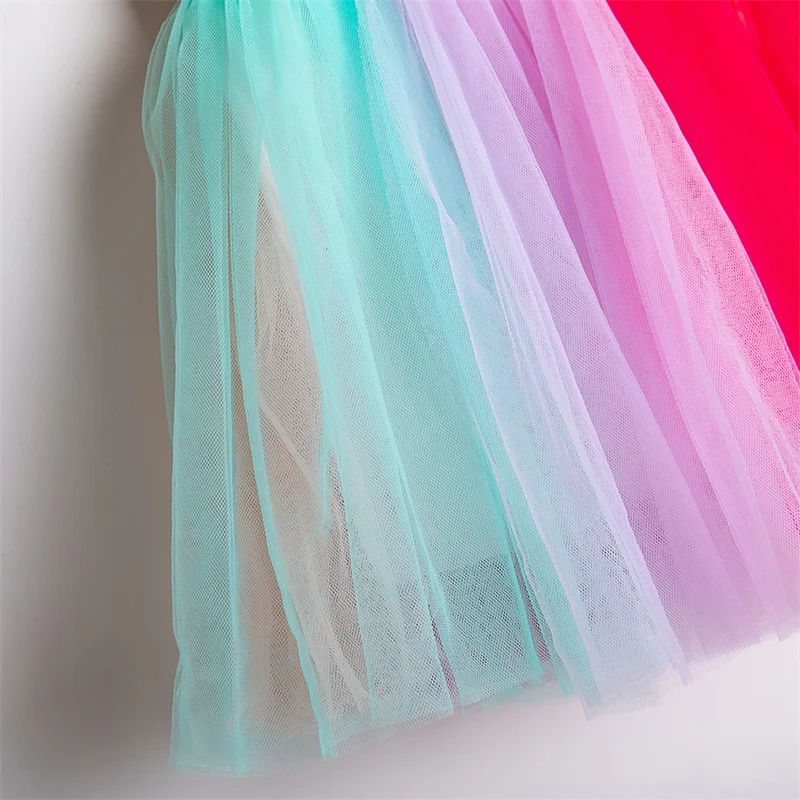 Юбка для маленьких девочек с единорогом детская юбка-американка принцессы Радужная мини-юбка-пачка для летней вечеринки, юбки-пачки для девочек