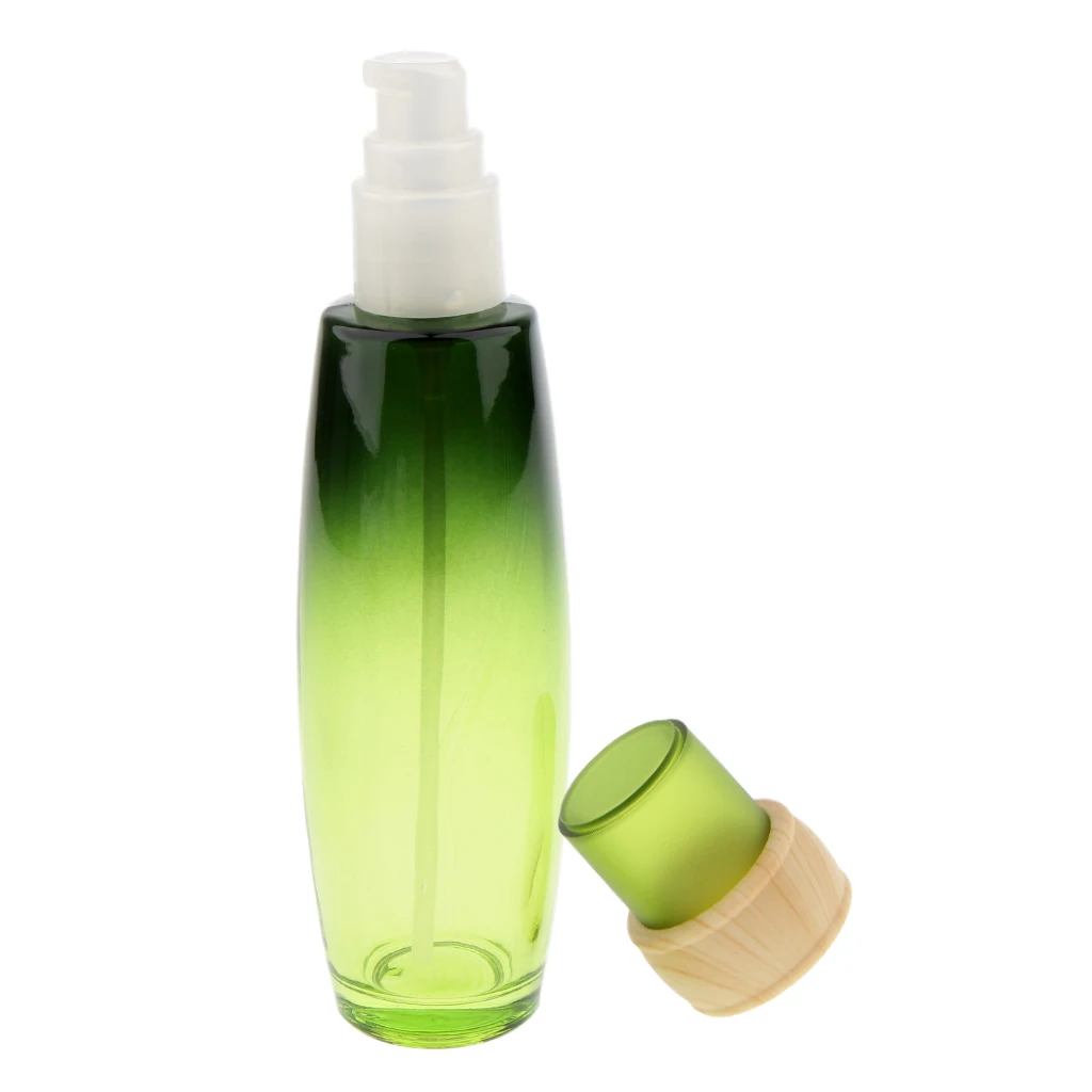 1 Set 4 Pieces Premium Empty Portable Refillable Glass Cosmetic Makeup Face Cream Jar Small Container Pump Bottle Pot