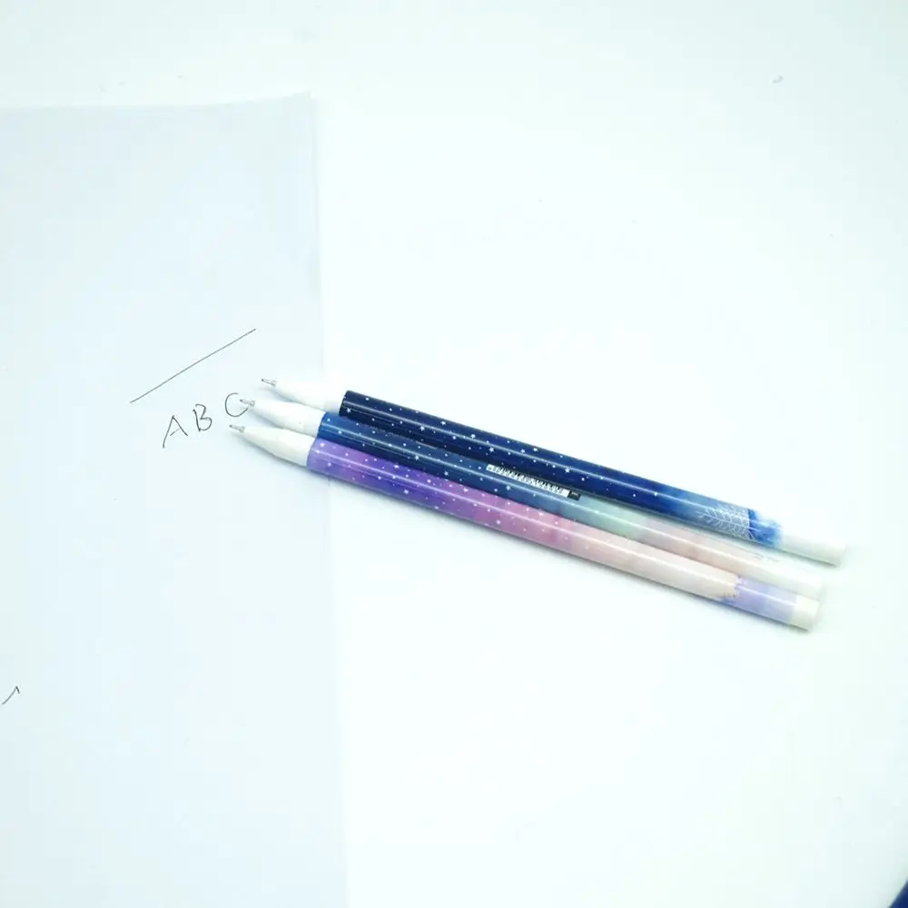 3 шт. фантастическая галактика звездное небо с длинной ручкой гелевая ручка для письма подписи Шариковая ручка для школы офиса