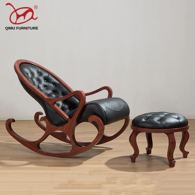 Rocking chair solid wood footstool antique design furniture Retro nostalgiasuitable for living room set Lunch break chairs Rocking chair solid wood footstool antique design furniture Retro nostalgiasuitable for living room set Lunch break chairs