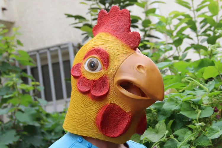 2016 Newest chicken mask Chicken Head Rubber Latex Halloween Costume