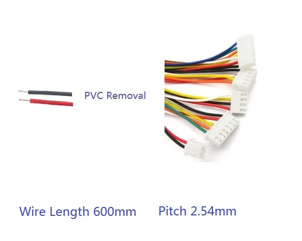 100 комплектов XH2.54 JST 2 54 мм шаг топ вход 3 4 5 6 7 8 9 10 Pin обжимной 600 UL 1007 26 AWG электронный