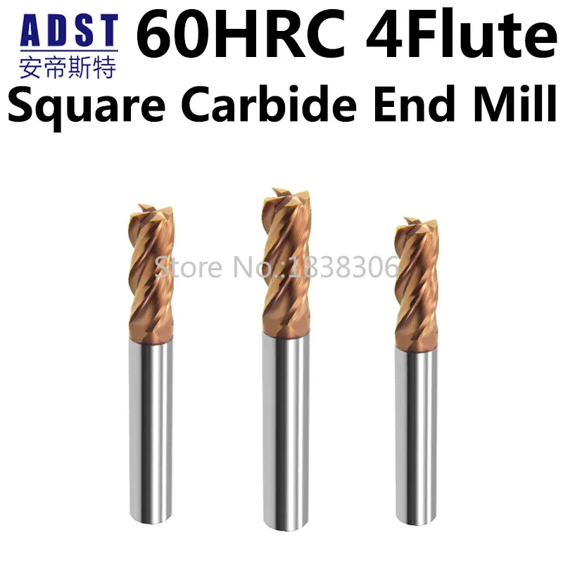 

Endmill End Mill Milling Tools Cutting Tool CNC Machine Cutter 60HRC 4 flute carbide Flat End Mills Tungsten Cobalt Alloy 1 pcs