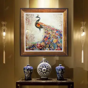 

New European Style Cross stitch 5D Diamond Painting Full Drill Peacock DIY Diamond Painting Cross Stitch