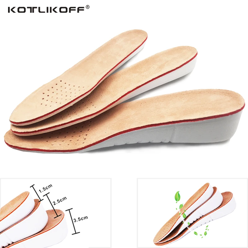 KOTLIKOFF Leather Insoles Height Increase insole Pigskin shoe pad