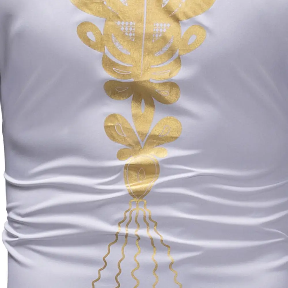 GuyuEra New African Dashiki T-shirt Print Design Men's Long-Sleeved Clothing V-neck Design Plus size M-3XL