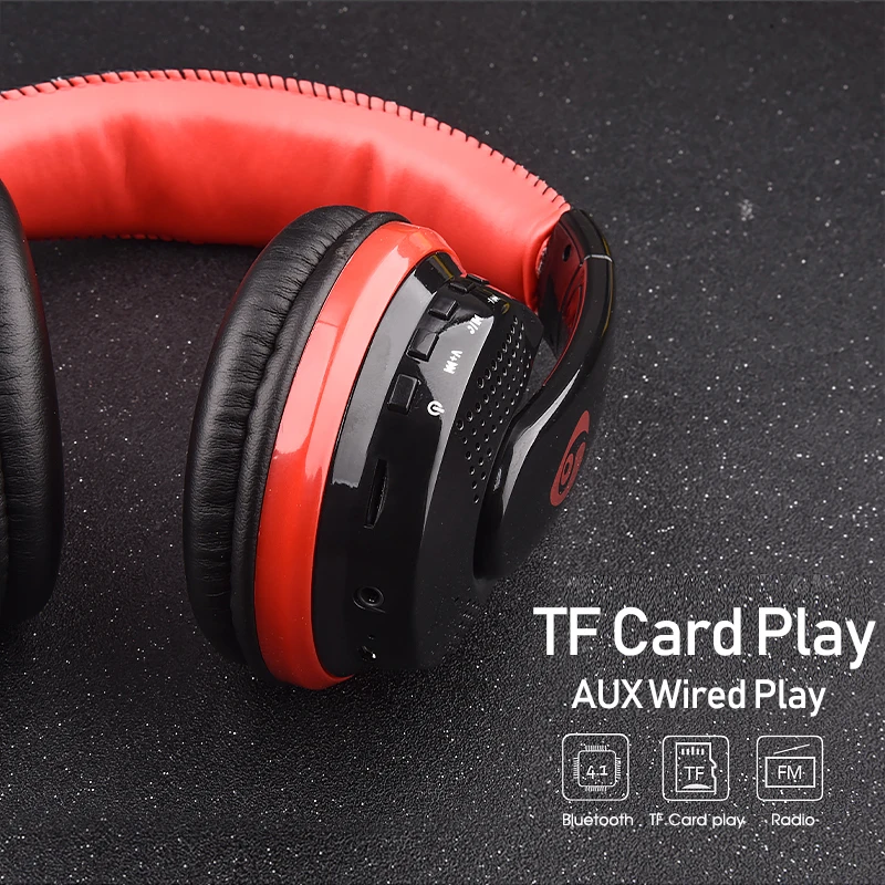 Наушники с Bluetooth стерео беспроводные наушники FM радио TF карта mp3 плеер гарнитура