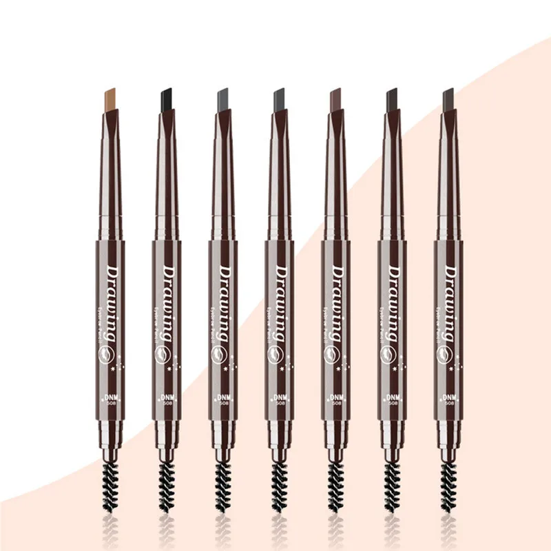

Double Ended Eyebrow Pencil Waterproof Long Lasting No Blooming Rotatable Triangle Eye Brow Tatoo Pen Eye brow Makeup Set Beauty