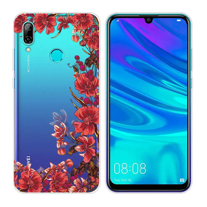 Fundas for Huawei P Smart 2019 Transparent Back Phone Case FOR P Smart 2019 6.21 inch Soft TPU Painted PSmart 2019 Cases Shell  (5)
