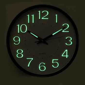 

Wall Clock Luminous Silent Quartz Home Decoration Living Room Inch Moon Wall Clocks 2019 New Circular Quartz Shabby 3DBGV123