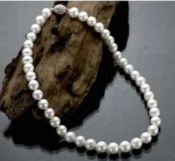 

classic AAA round 10-11 mm white pearl necklace 18inch 36"