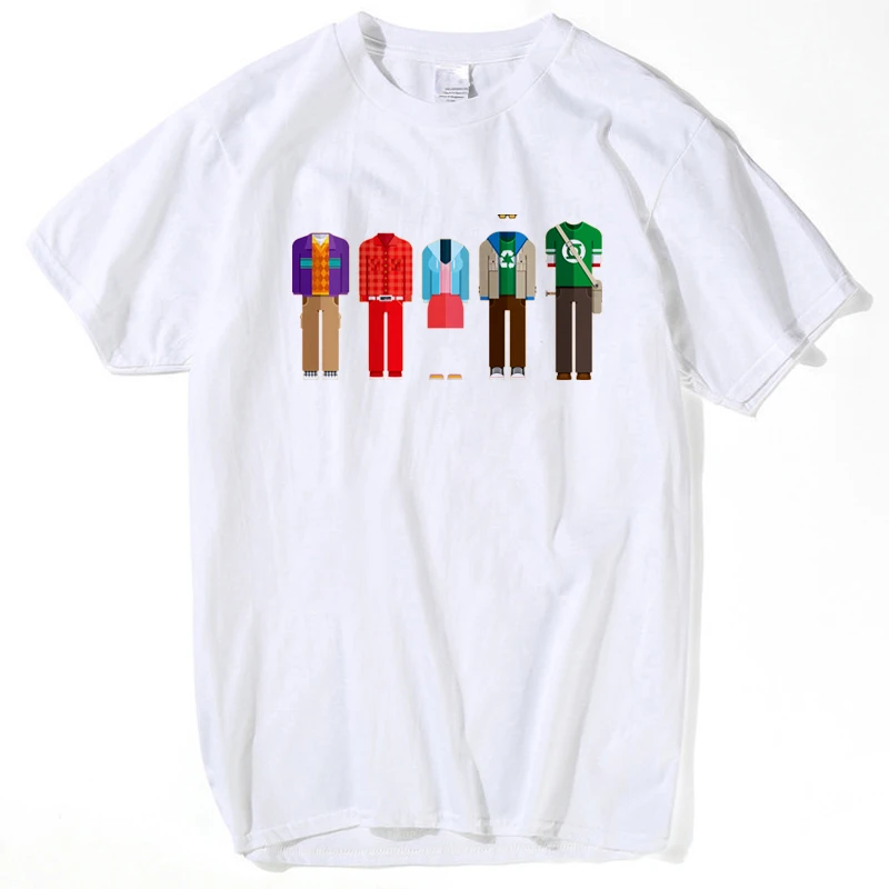 

2018 The Big Bang Theory men T-shirt Sheldon Cooper T shirt Men Cartoon Anime Print Shirts men