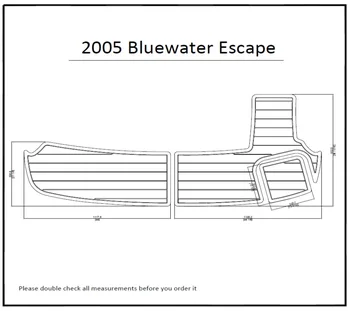 

2005 Bluewater Escape Swim Platform Pad Boat EVA Teak Decking 1/4" 6mm