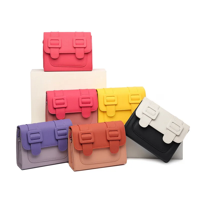

Small bag female 2019 hit color fashion rhombic chain bag retro handbag casual shoulder Messenger bag
