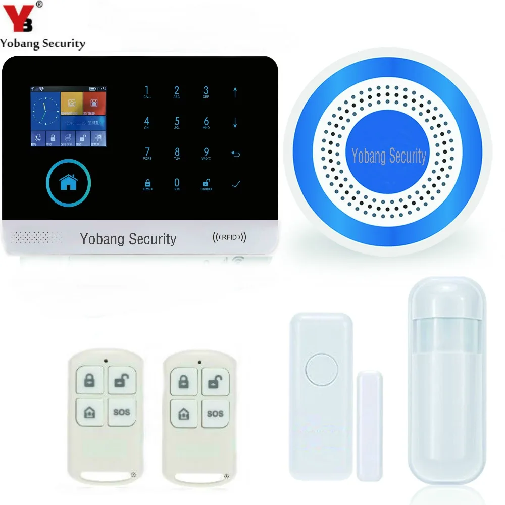 

YobangSecurity Touch Screen RFID Wireless Wifi GSM Auto Dial Home House Office Security Burglar Intruder Alarm