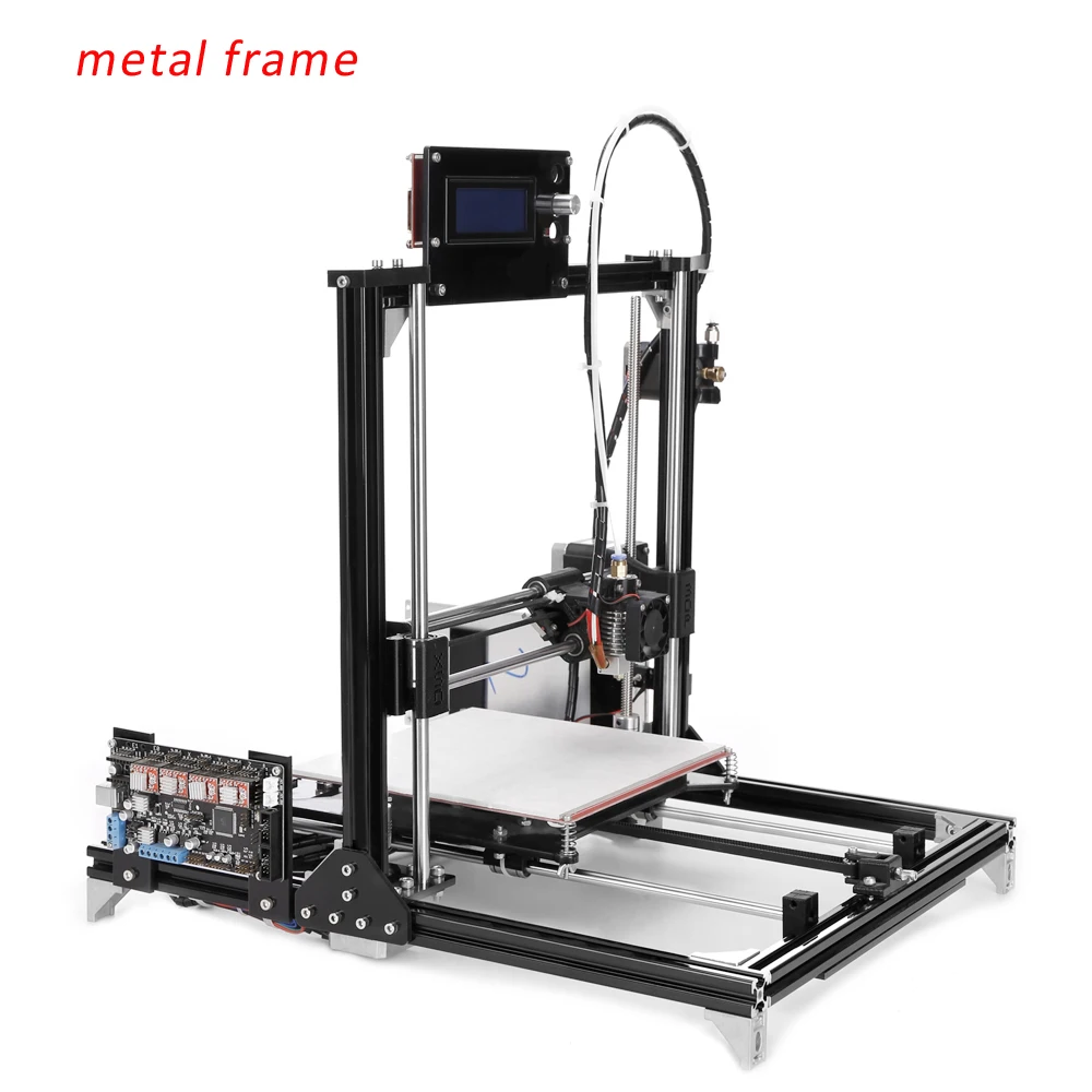  Updated Reprap Prusa i3 3d Printer,LCD Display Metal DIY 3d Printer Kit With 2 rolls Filament LCD 2GB SD Card 