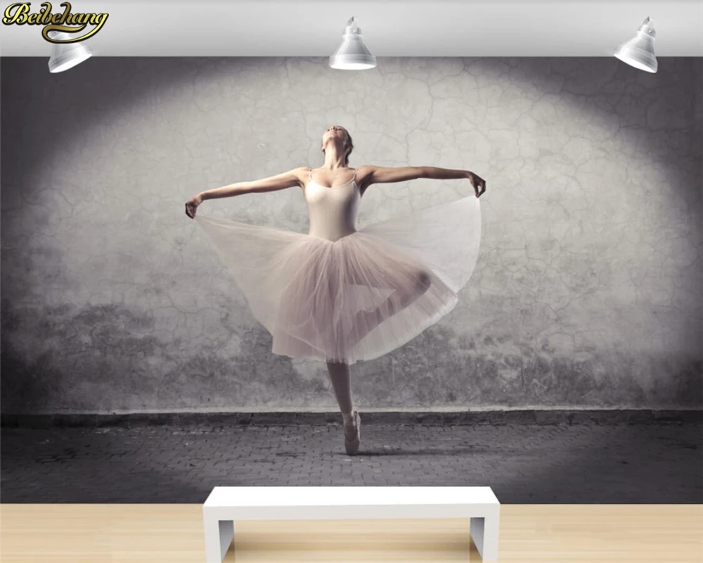 

beibehang Custom photo wallpaper 3D retro ballet room cement wall painting background wall papers home decor papel de parede