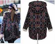 C&C Market.Free Shipping.thick fleece,cotton winter warm coat,women’s Brand New fashion,long jacket big size.