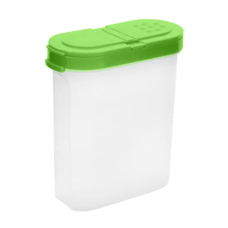 Пластиковый кухонный контейнер для еды, герметичный контейнер для хранения зерен, 2 крышки для сортировки риса, коробка для хранения соли и перца
