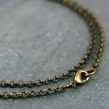 

Free shipping!!!! 200 pcs/lot 2.5mm bronze Tone rolo chain necklace with lobster clasp 18"L