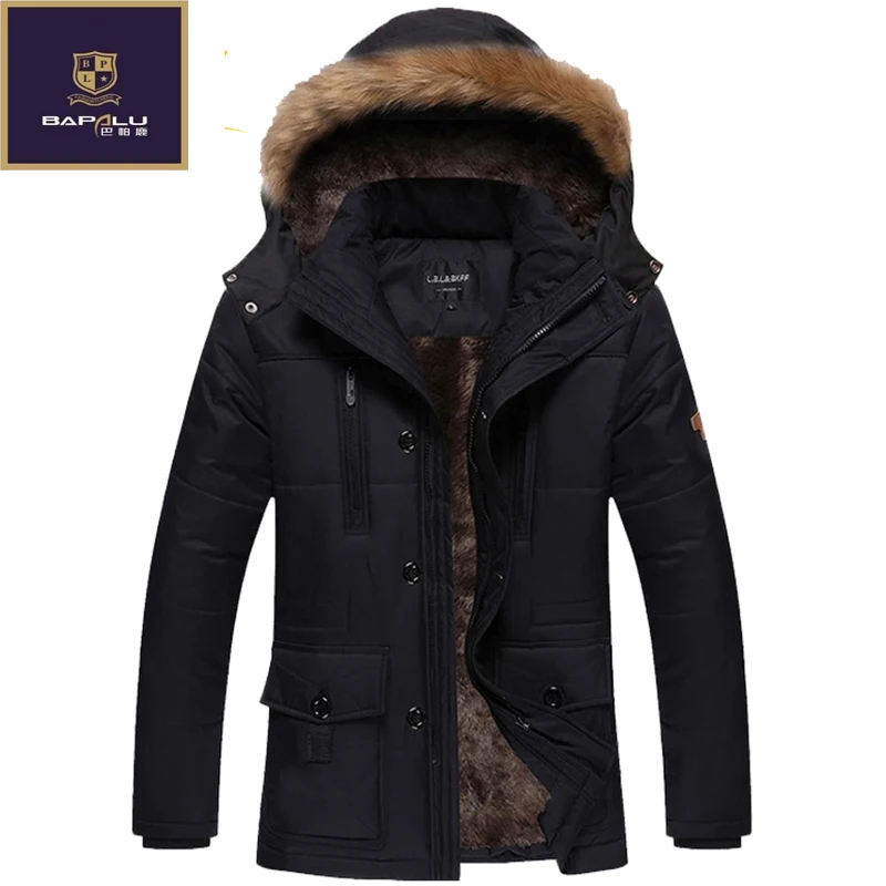 

The new winter jacket Men Plus thick velvet warm coat jacket men's casual hooded coat size L-4XL5XL