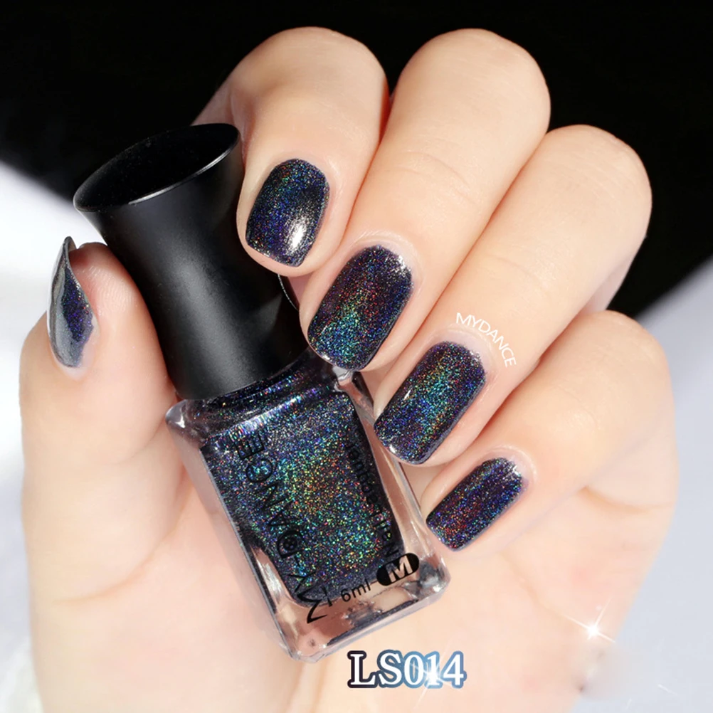 18 Colors Holographic Holo Glitter Nail Polish Varnish Hologram Effect
