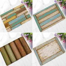 Домашняя противоскользящая Современная Подушка с рисунком досок в винтажном стиле, деревянный коврик для дома, вход, коврик для пола, нескользящий коврик, походный матрац