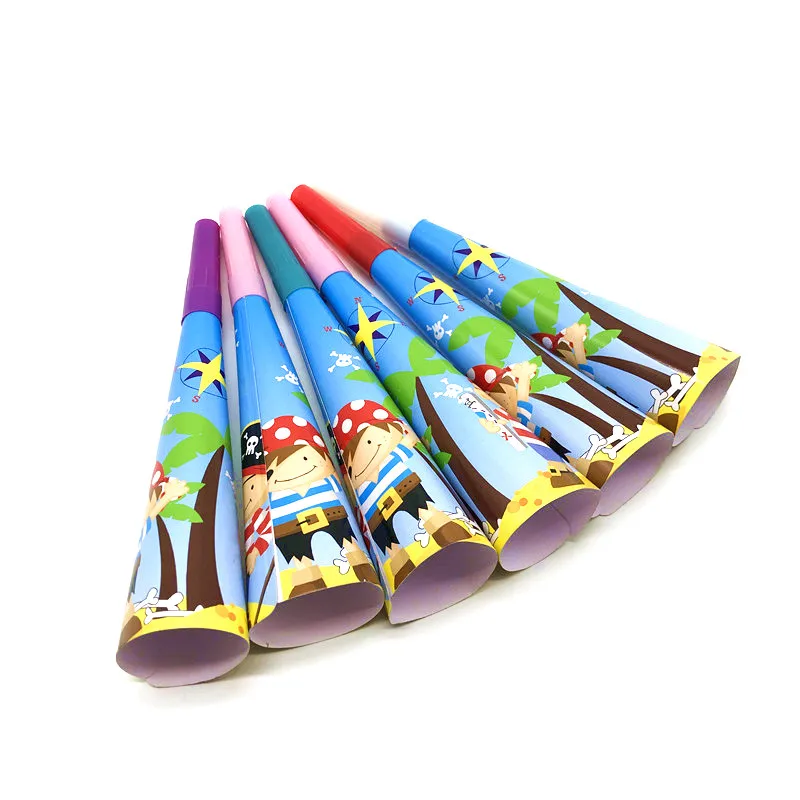  Pop Little Pirate Theme 65Pcs Cup+Plate+Straw+Invitation Card Festival Kid Birthday Party Horn+Gift - 32893292036