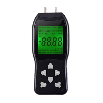 

High-Precision Digital Manometer Air Pressure Gauge Meter Barometers Differential Pressure Tester Detector Battery Not Include