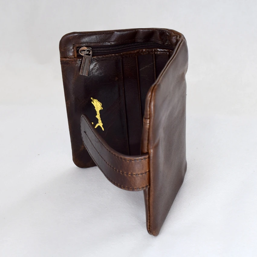 SMIRNOFF, мягкий кожаный винтажный кошелек, мужской роскошный брендовый держатель для карт, 2 сложенных кошелька, сумка, короткая, на застежке, мульти-карта, кошелек, мужской кошелек