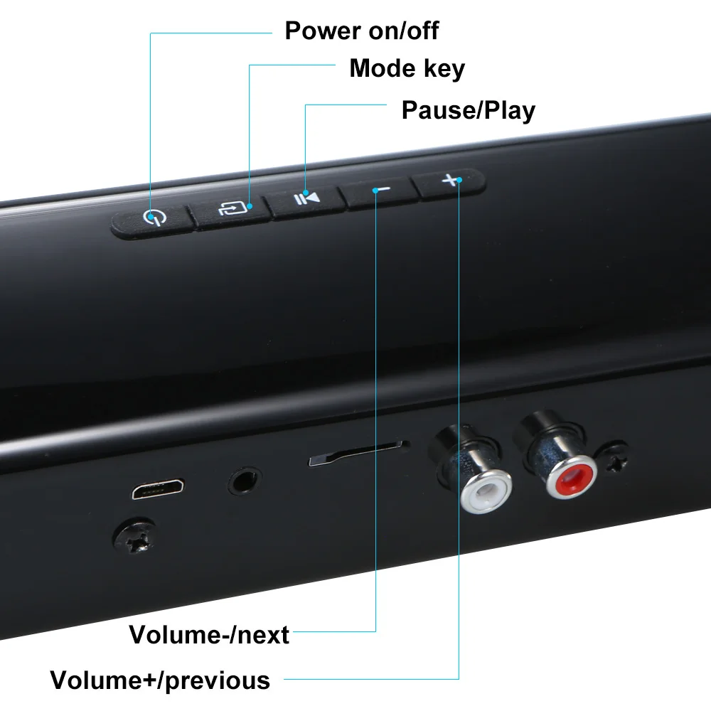 BS-28B サラウンドワイヤレススピーカー‼️ ホームシアタースピーカー,Bluetooth BS-28B TVスピーカー,20W