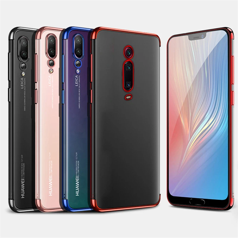 For Xiaomi Mi 9T Pro Case Transparent Plating TPU for Xiaomi Mi 9T Pro