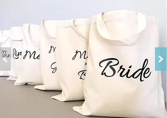 Team Bride Small Short Handle Tote Bag Gift Hen Party Wedding Bridal Shower
