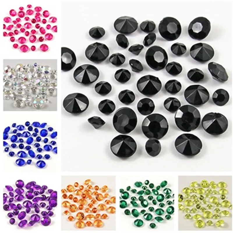 

1000pcs 3/4/6mm Clear Acrylic Crystals Beads Wedding Party Diamond Confetti Table Scatters Birthday Festival Glasses Decorations