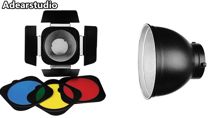 

Jinbei Standard Reflector with Barndoor Grid Colour Gel Set, 55 Degree, Bowens S-Type Mount Standard Reflector Diffuser NO00DC