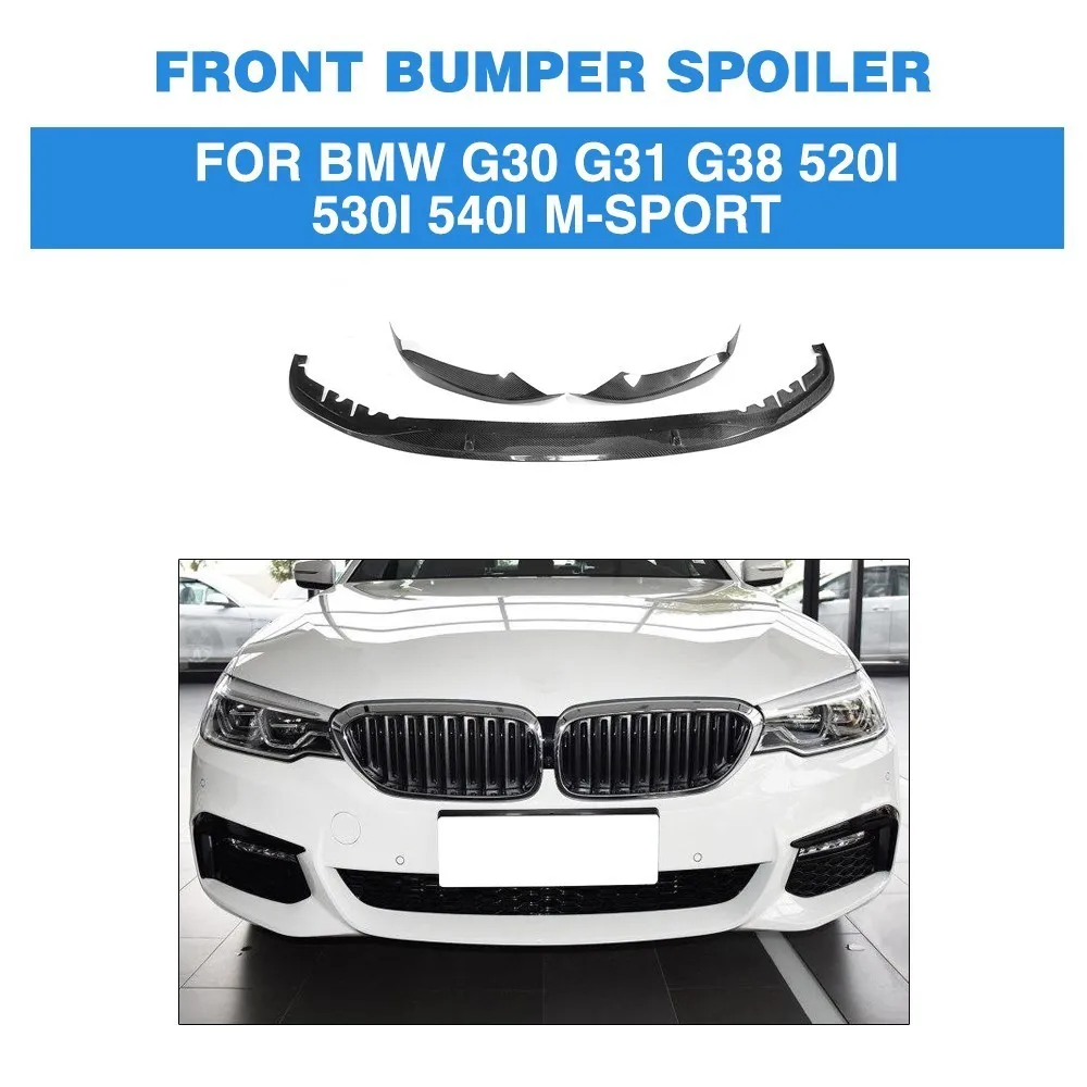 Спойлер переднего бампера из углеродного волокна для BMW 5 series G30 G31 G38 520i 530i 540i M sport