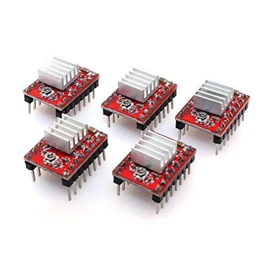 5Pcs/Lot Red StepStick A4988 Stepper Motor Driver(with Heatsink 1A) for 3D Printer Free Shipping | Компьютеры и офис