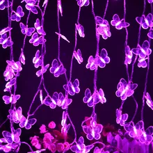 Бабочка 10 м 100 Гирлянды светодиодные гирляндой AC220V открытый и закрытый Рождество Огни Праздник Свадебная вечеринка Decotation огни